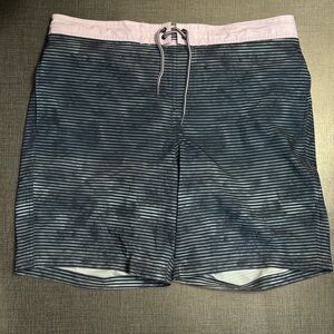 George Men's Swim Shorts - Purple & Blue Stripes